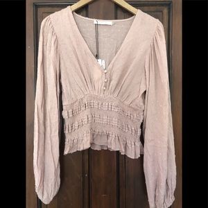 Flowy long sleeve blouse top